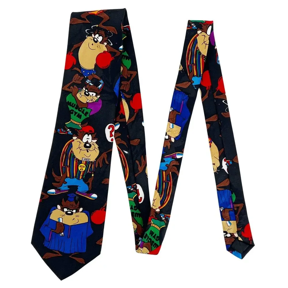 90s Taz Tasmanian Devil Looney Tunes Mania neck tie 1990s vintage